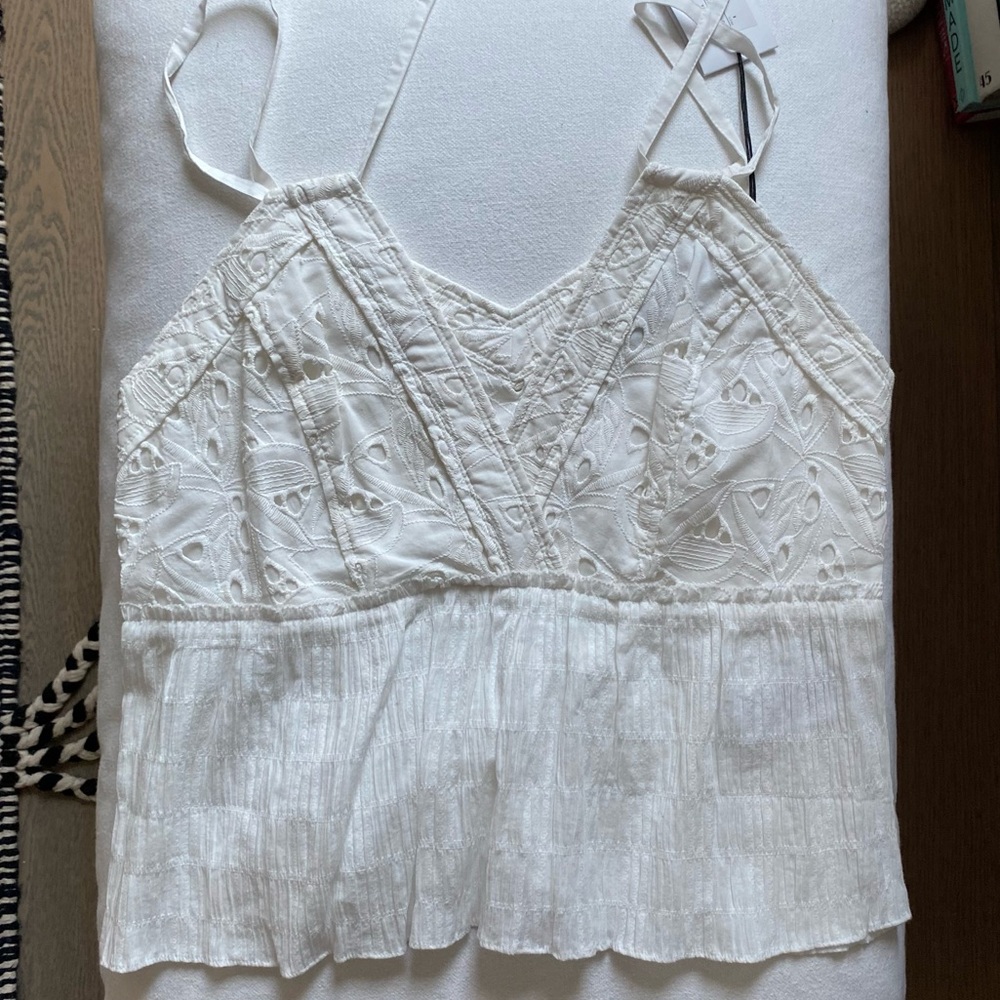 IRO Mireya Eyelet Cami Tank